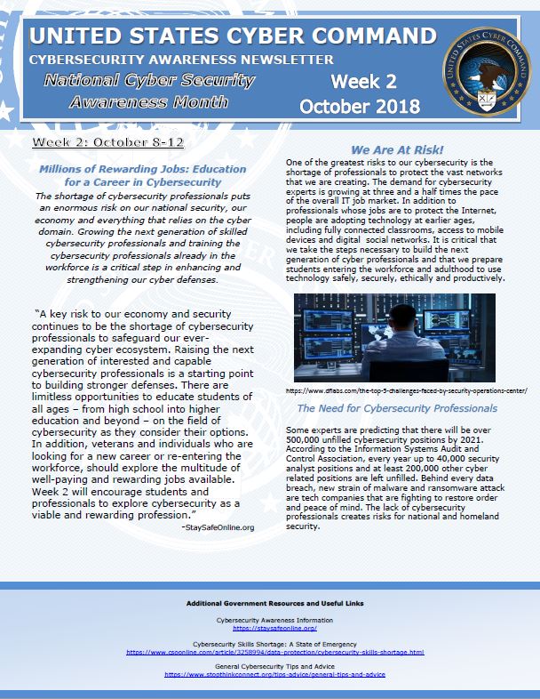 Cybersecurity San Antonio Announces Community Wide Series Of Events For National Cyber Security Awareness Month San Antonio Chamber
